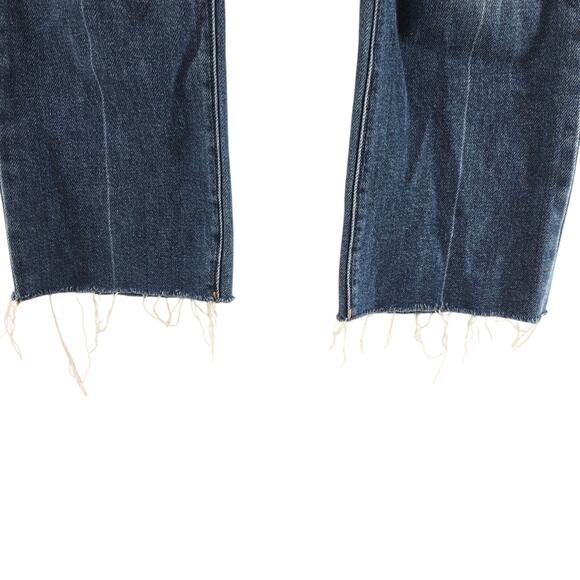 Hatch Maternity Jeans Womens 27 Mid Rise Cropped Straight Leg Raw Hem Stretch - Picture 3 of 11